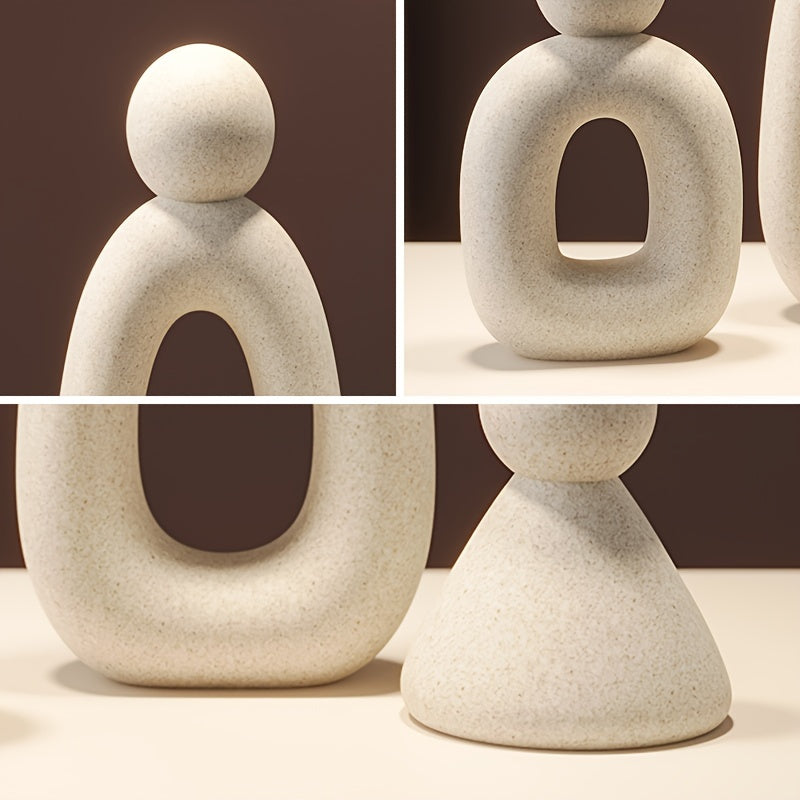 Harmony in Trio: Abstract Ceramic Family Sculptures Vixilly 4